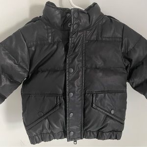 All saints toddler 2t black coated jacket